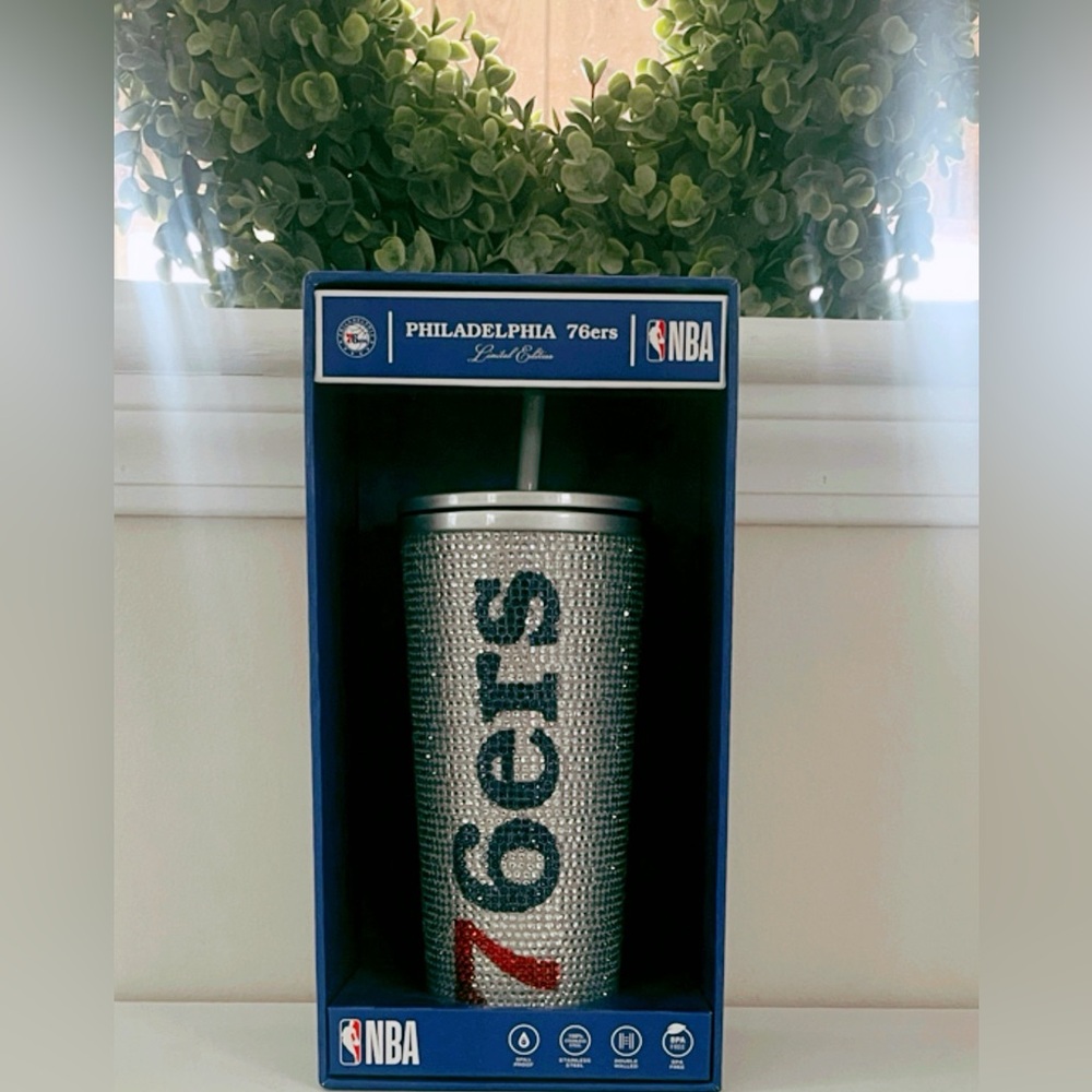 NBA Limited Edition BLING Stainless Steel Insulated Tumbler - Philadelphia 76ers